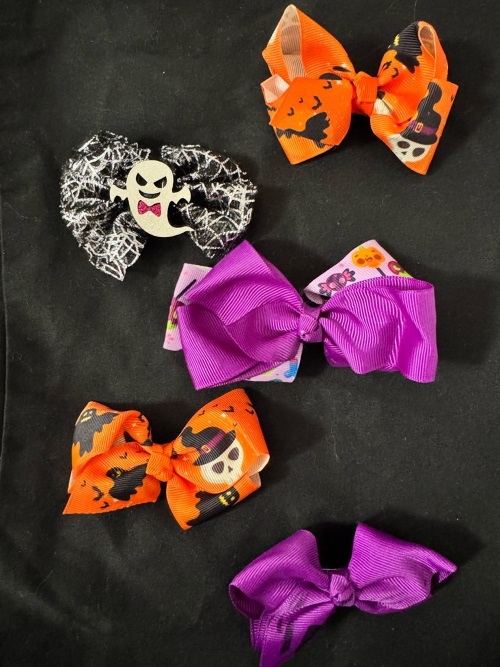 Halloween Hair Bows Set -5 pcs
